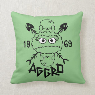 Oscar the Grouch Skate Logo - Aggro 1969 Cushion
