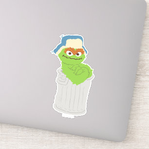 Oscar the Grouch Trash Can Lean