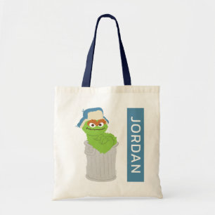 Oscar the Grouch Trash Can Lean Add Your Name Tote Bag