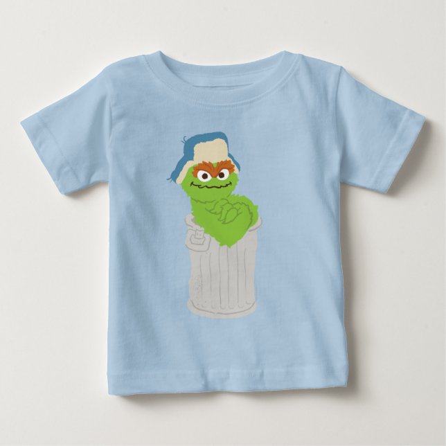 Oscar the Grouch Trash Can Lean Baby T-Shirt (Front)
