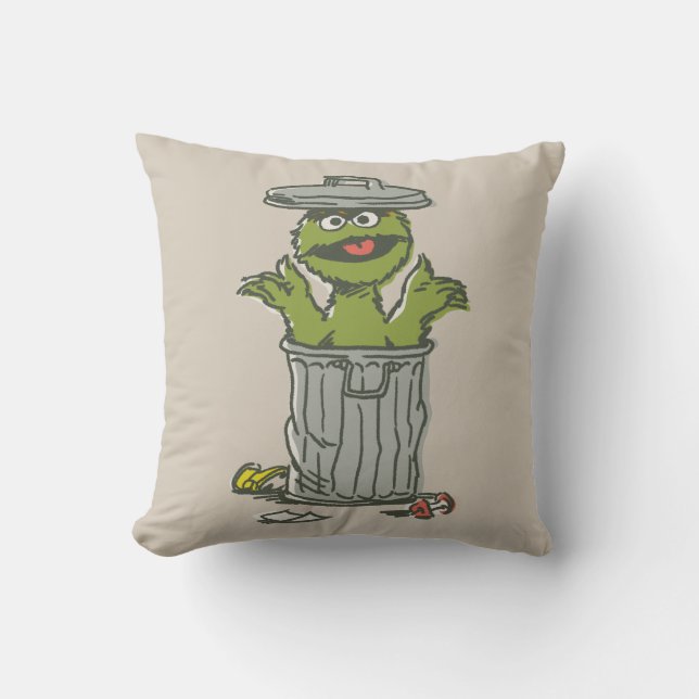 Oscar the Grouch Vintage 1 Cushion (Front)