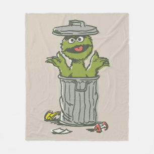 Oscar the Grouch Vintage Fleece Blanket