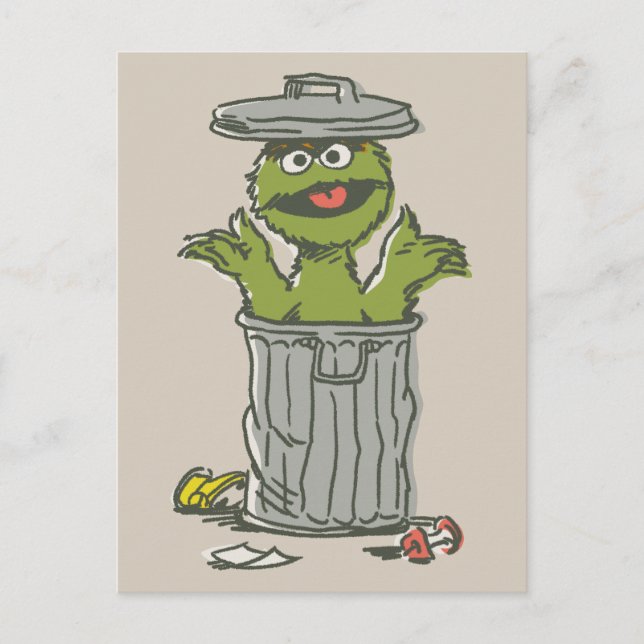 Oscar the Grouch Vintage Postcard (Front)