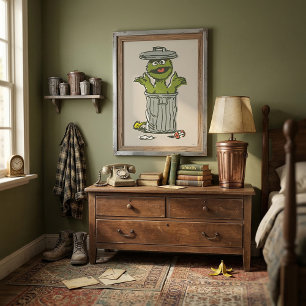 Oscar the Grouch Vintage Poster