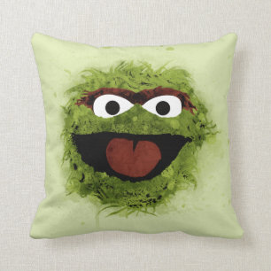 Oscar the Grouch Watercolor Trend Cushion