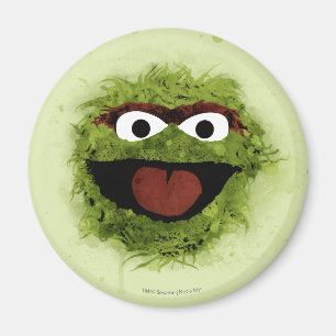 Oscar the Grouch   Watercolor Trend Magnet