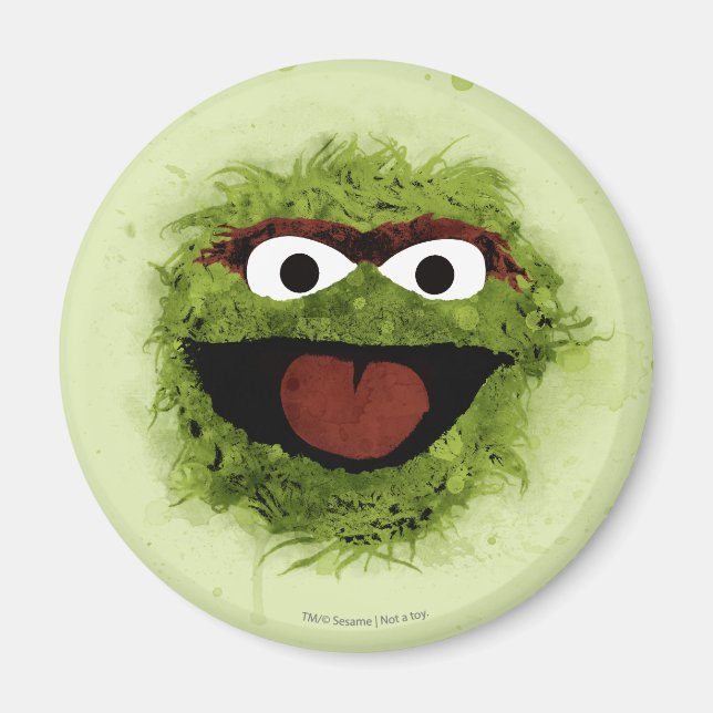 Oscar the Grouch | Watercolor Trend Magnet (Front)