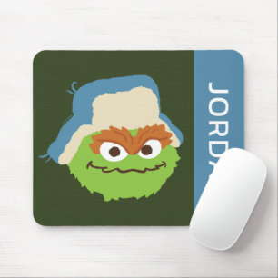 Oscar the Grouch Woodland Face   Add Your Name Mouse Pad
