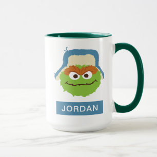 Oscar the Grouch Woodland Face   Add Your Name Mug