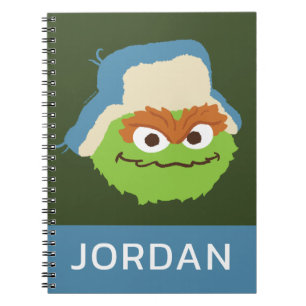 Oscar the Grouch Woodland Face   Add Your Name Notebook