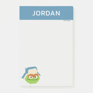 Oscar the Grouch Woodland Face   Add Your Name Post-it Notes
