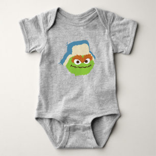 Oscar the Grouch Woodland Face Baby Bodysuit