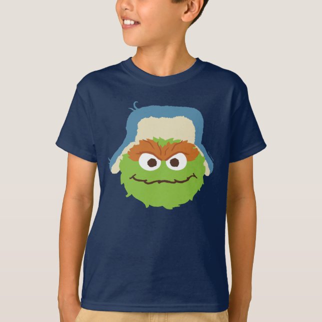 Oscar the Grouch Woodland Face T-Shirt (Front)