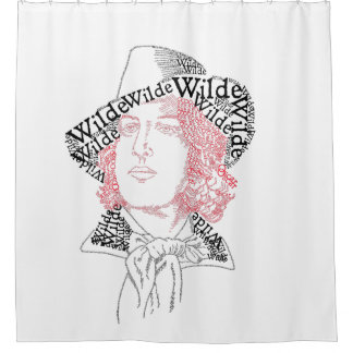 Oscar Wilde in Words Shower Curtain