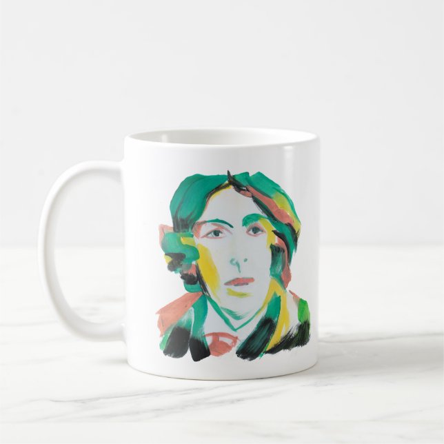 Oscar Wilde Portrait with custom text | Booklovers Coffee Mug (Left)