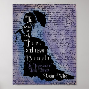 Oscar Wilde Quote Silhouette Poster