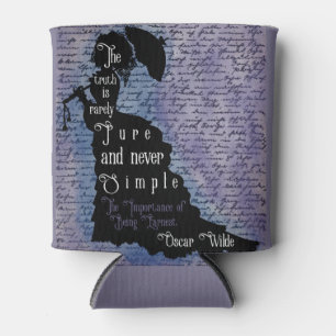 Oscar Wilde Quote Silhouette Poster Can Cooler