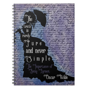 Oscar Wilde Quote Silhouette Poster Notebook