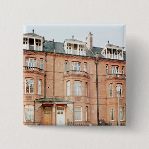 Oscar Wilde's house in Tite Street, Chelsea 15 Cm Square Badge