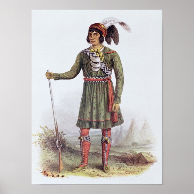 Osceola or 'Rising Sun', a Seminole Leader Poster (Front)