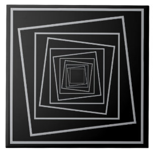 oscillating frame on black background ceramic tile