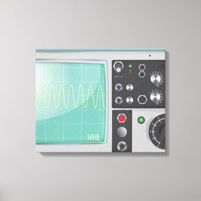 Oscilloscope Canvas Print (Front)