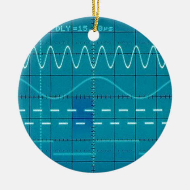 oscilloscope ceramic ornament (Front)
