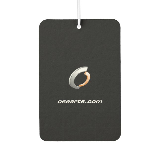 osearts.com Black Background Car Air Freshener (Front)