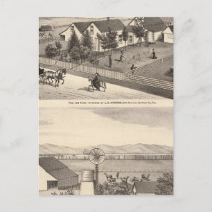 Osgood, Cameron residences, farms Postcard