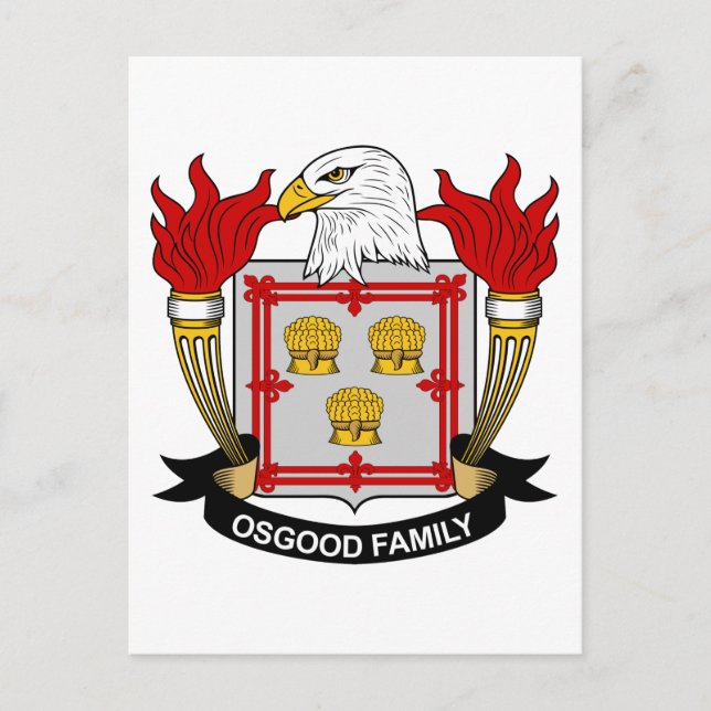 Osgood Family Crest Postcard (Front)