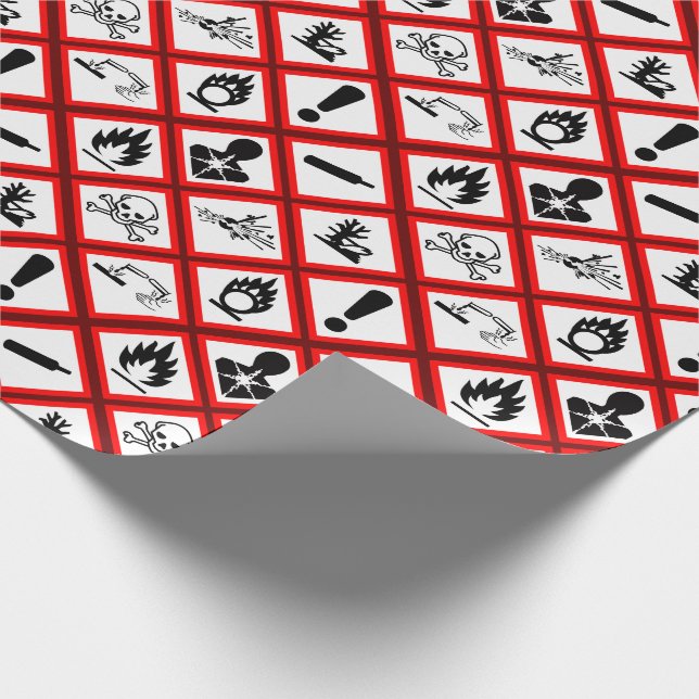 Osha Hazard Warnings Wrapping Paper (Corner)
