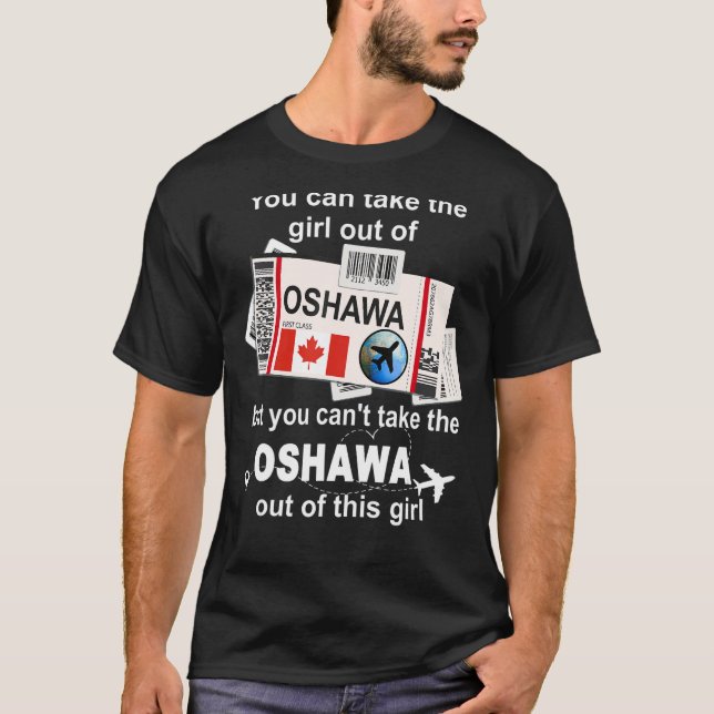 Oshawa Boarding Pass  Oshawa Girl  Oshawa T-Shirt (Front)