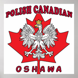 Oshawa Polish Canadian Leaf Poster