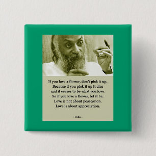 Osho 15 Cm Square Badge