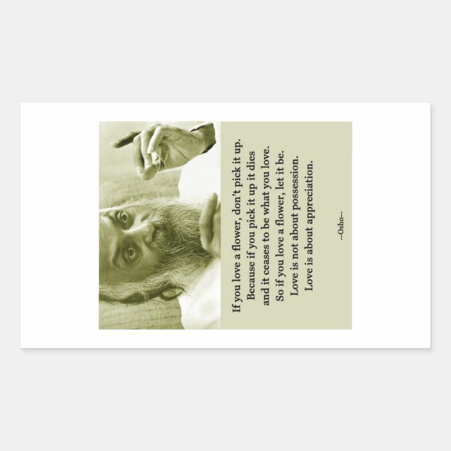 Osho Rectangular Sticker (Front)
