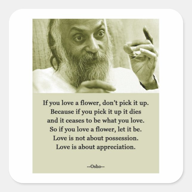 Osho Square Sticker (Front)