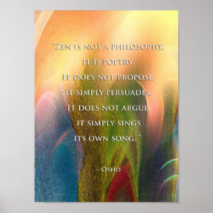 Osho Zen quote poster/print Poster