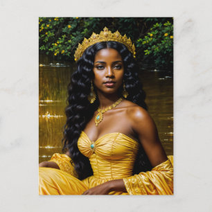 Oshun African Goddess Elegant Orisha Art Postcard