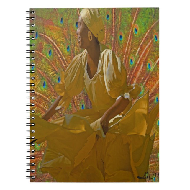 OSHUN DANZA OF THE PEACOCK NOTEBOOK (Front)