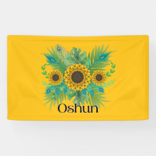 Oshun Goddess Sunflowers Banner