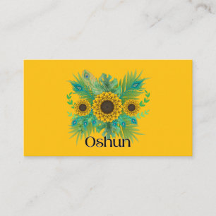 Oshun Goddess Sunflowers Enclosure Card