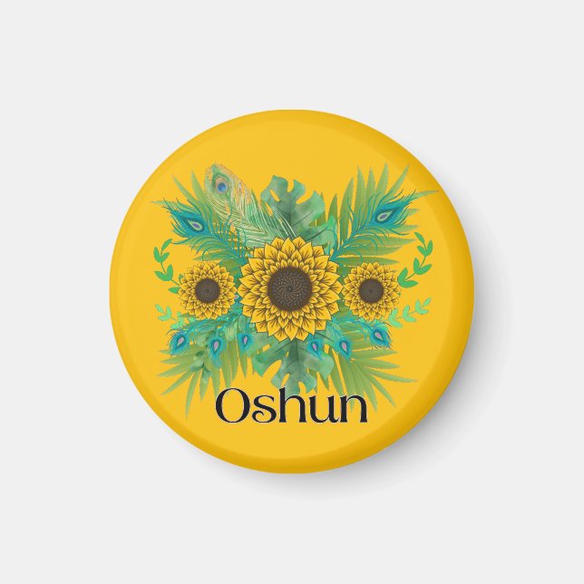 Oshun Goddess Sunflowers Magnet (Front)