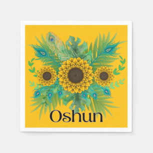 Oshun Goddess Sunflowers Napkin