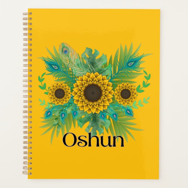 Oshun Goddess Sunflowers Planner (Front)