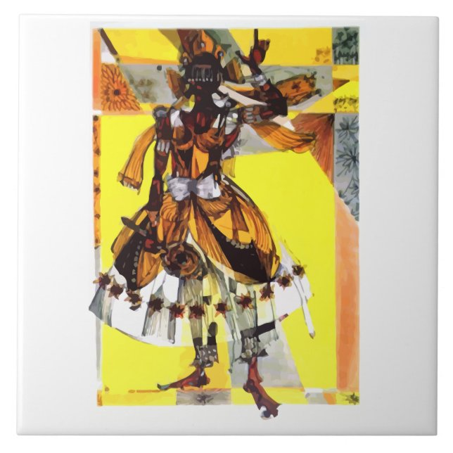 Oshun orisha ceramic tile (Front)