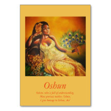 Oshun Table Card