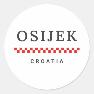 Osijek City Croatia Classic Round Sticker