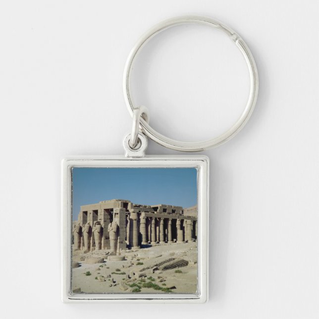 Osiride figures Ramesses II  flanking the walls Key Ring (Front)