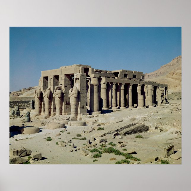 Osiride figures Ramesses II  flanking the walls Poster (Front)