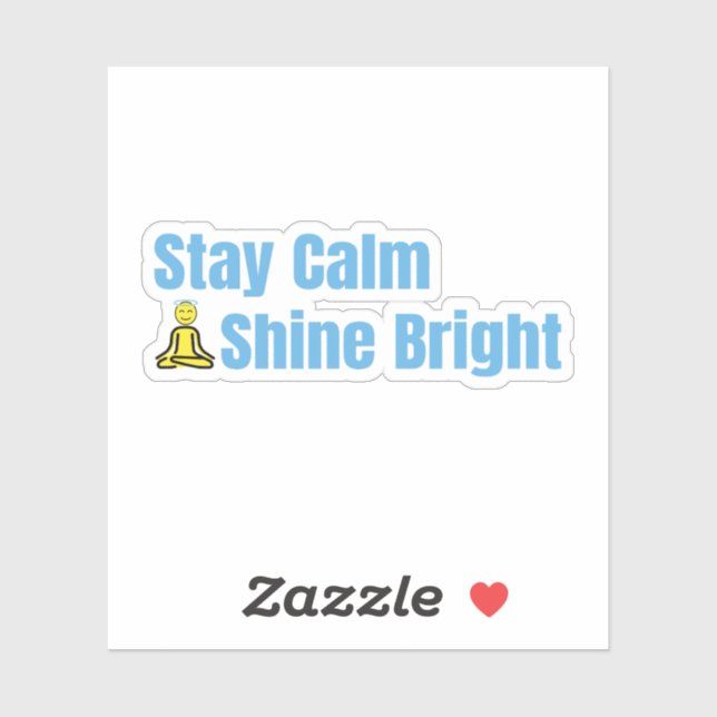 ositive Quote Sticker with Meditation Emoji (Sheet)